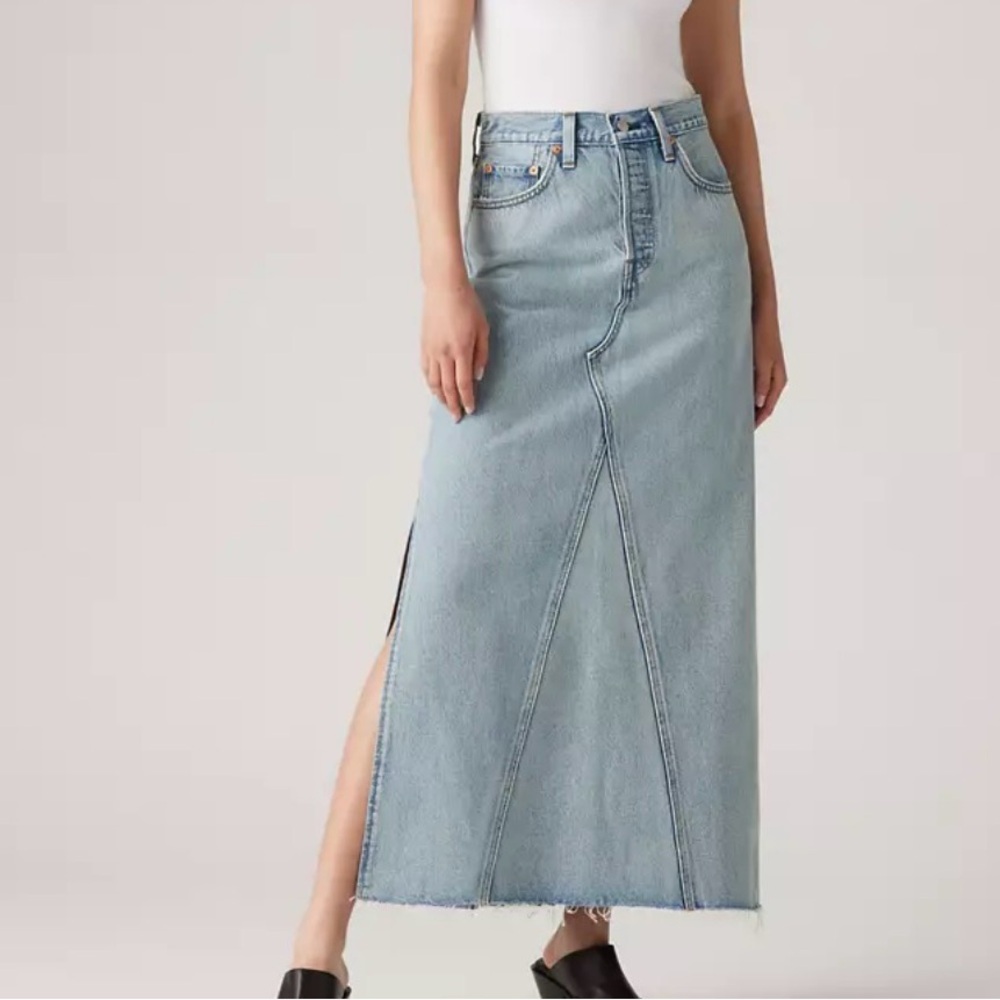 Levi's Blue Maxi Skirt - Picture 2 of 9